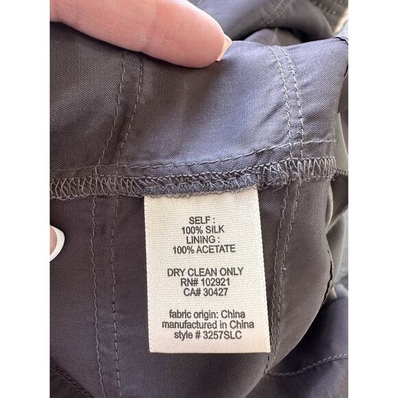 Development By erica davis Y2K 100% Silk Tiered Cascade Ruffles Skirt Sz 2 Luxe - Picture 9 of 12